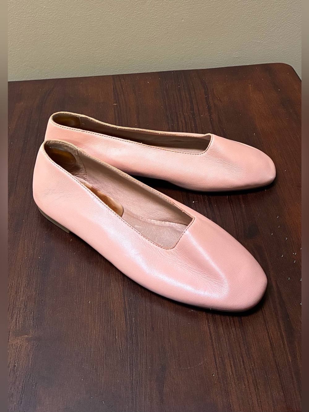 Madewell Cory Leather Flat, Peach / Orange, Women’s 8